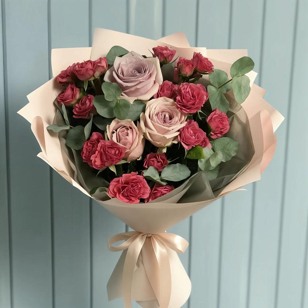 Букет цветов из: Гвоздики и Розы в Думиничи