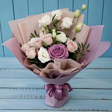 Букет цветов из:  Розы и Лизиантусы в Думиничи
