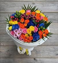 Букет цветов из:  Розы и Хризантемы в Думиничи