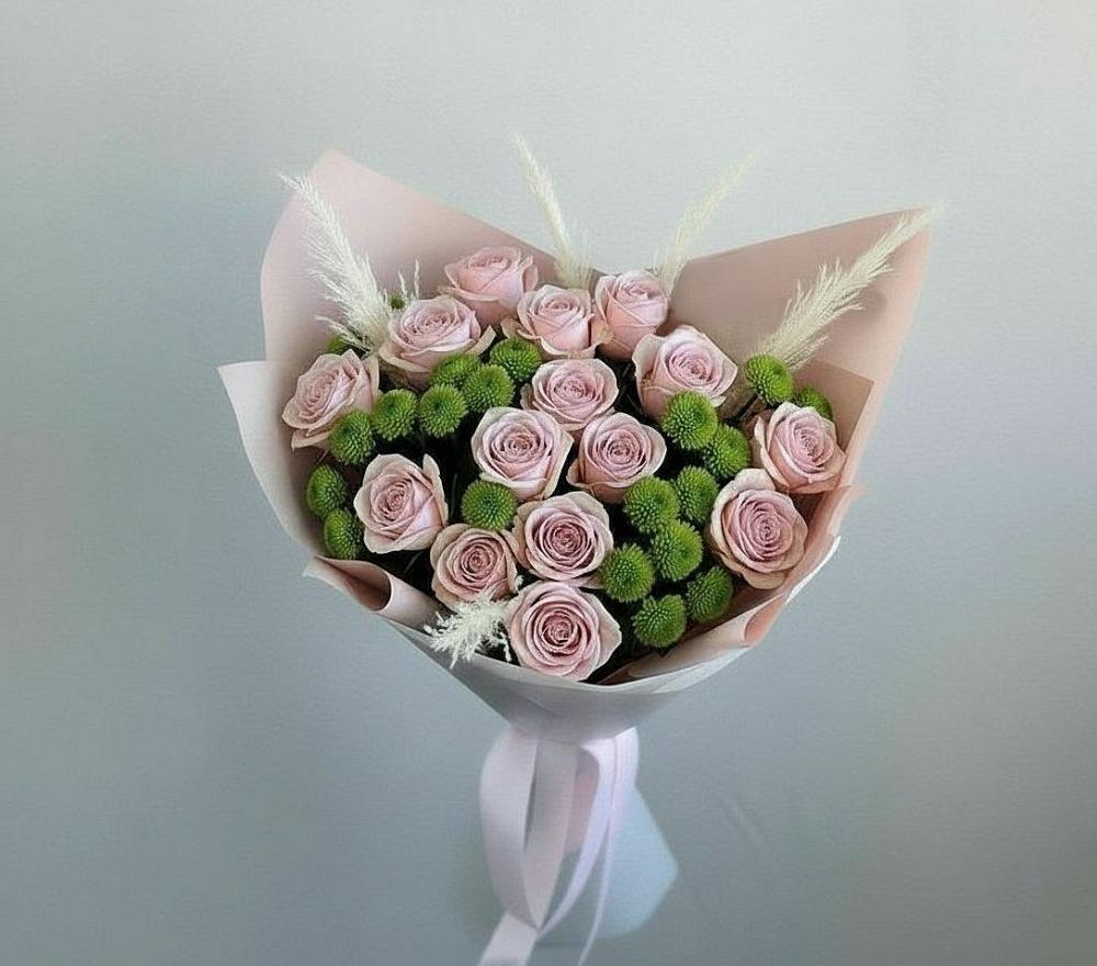 Букет цветов из: Розы и Хризантемы в Думиничи