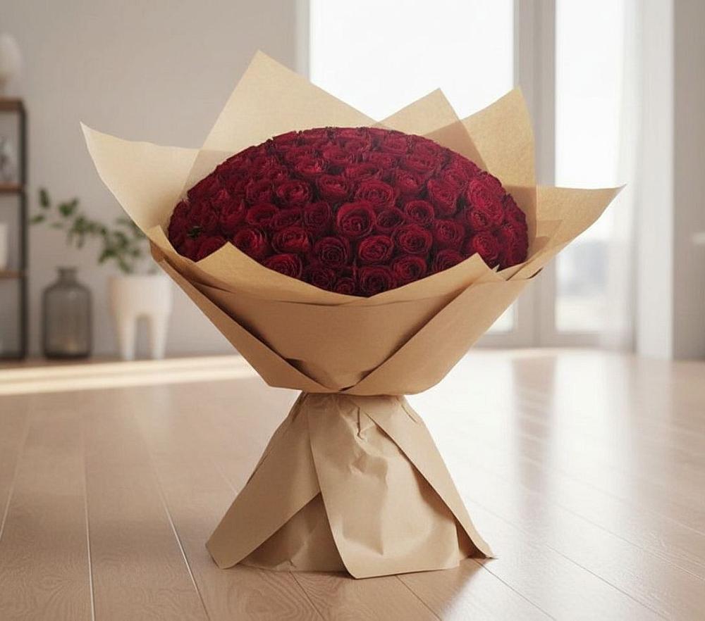 Букет 101 Красная роза в Думиничи