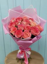 Букет 15 Розовых роз Равель в Думиничи